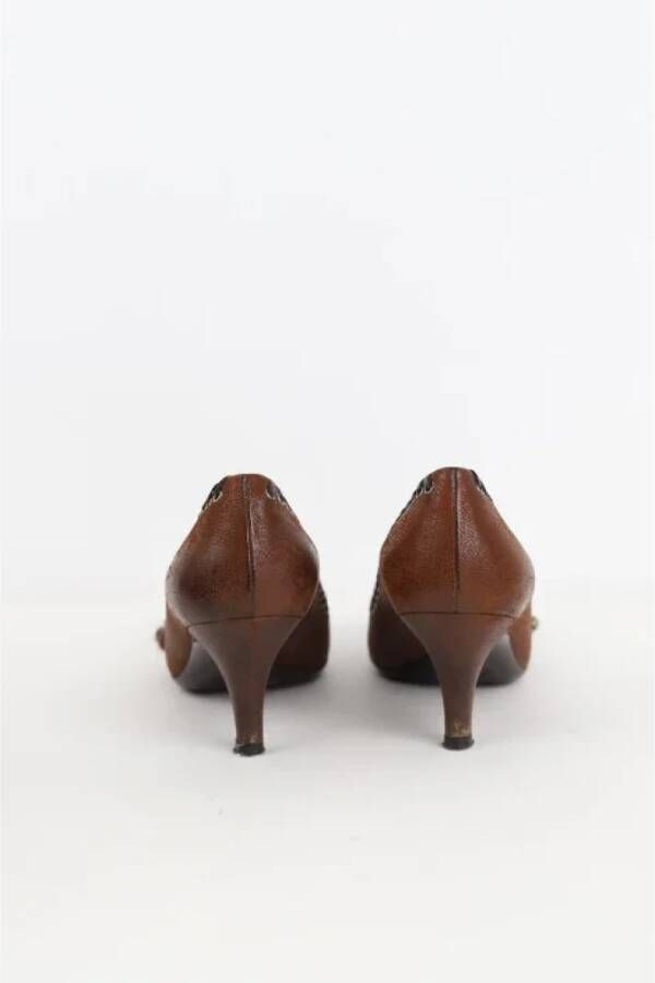 Prada Vintage Pre-owned Leather heels Brown Dames