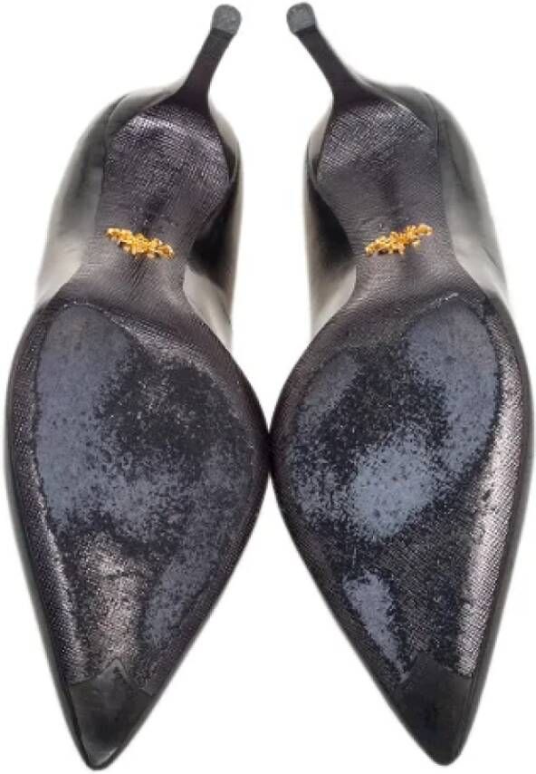 Prada Vintage Pre-owned Leather heels Gray Dames