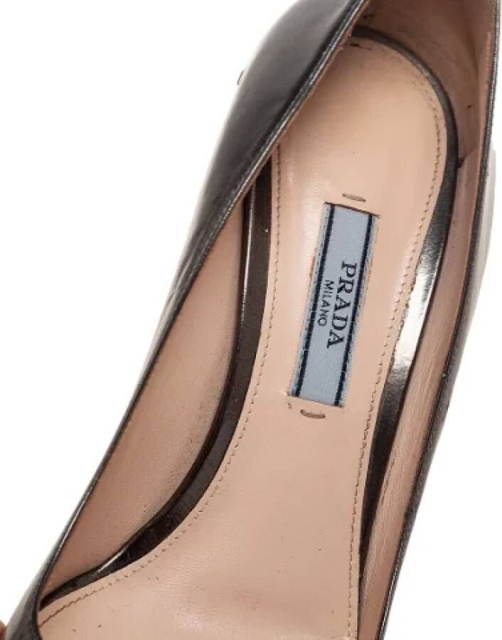 Prada Vintage Pre-owned Leather heels Gray Dames