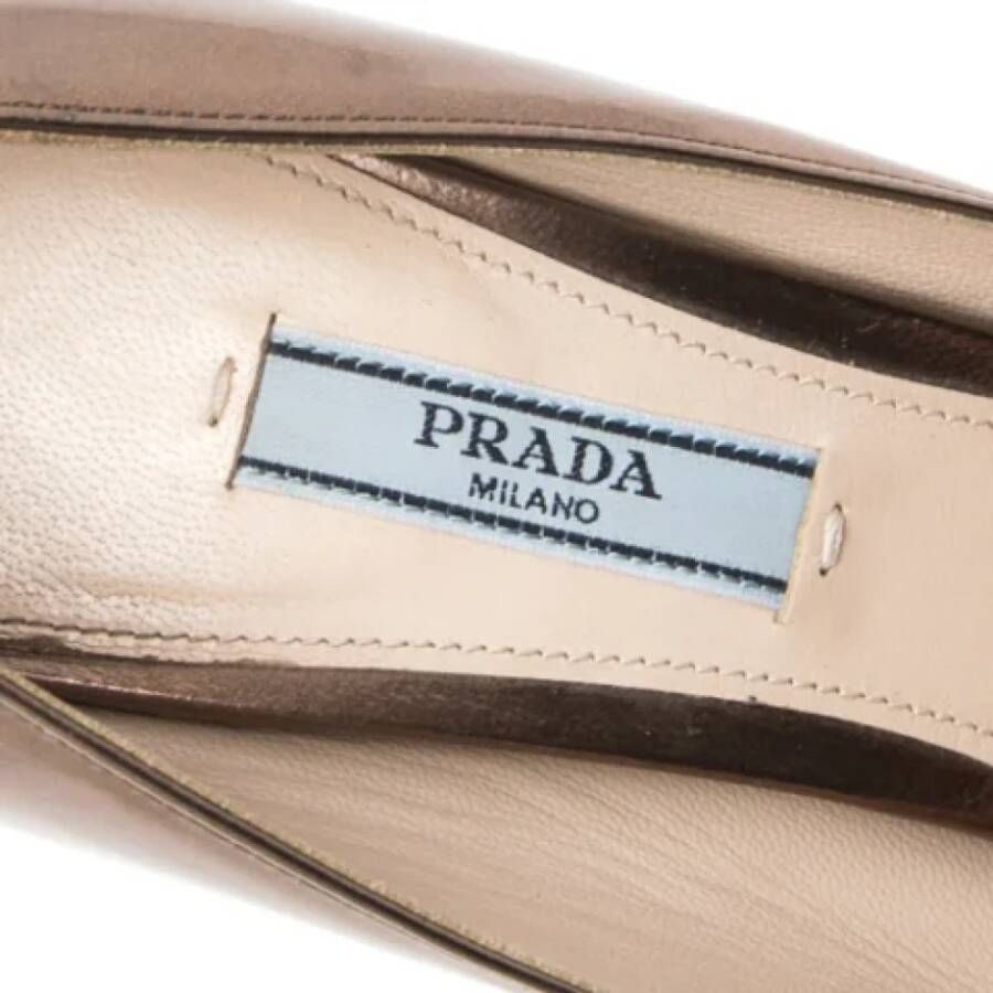 Prada Vintage Pre-owned Leather heels Gray Dames