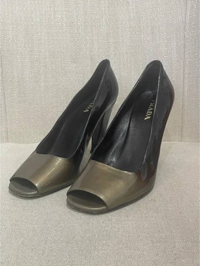 Prada Vintage Pre-owned Leather heels Gray Dames