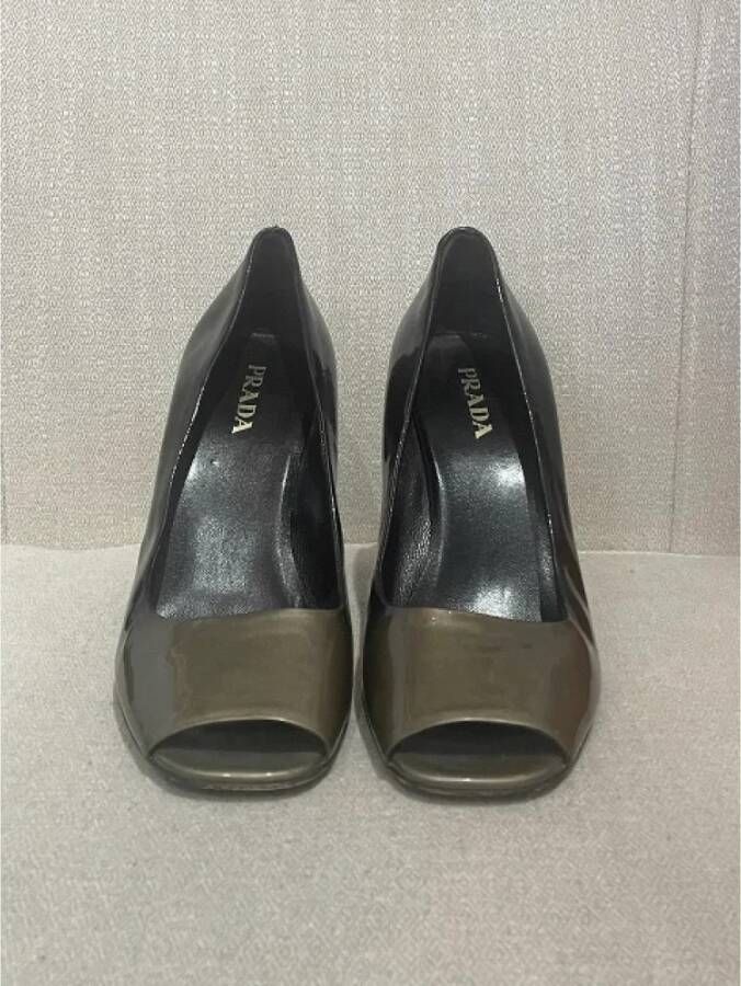 Prada Vintage Pre-owned Leather heels Gray Dames