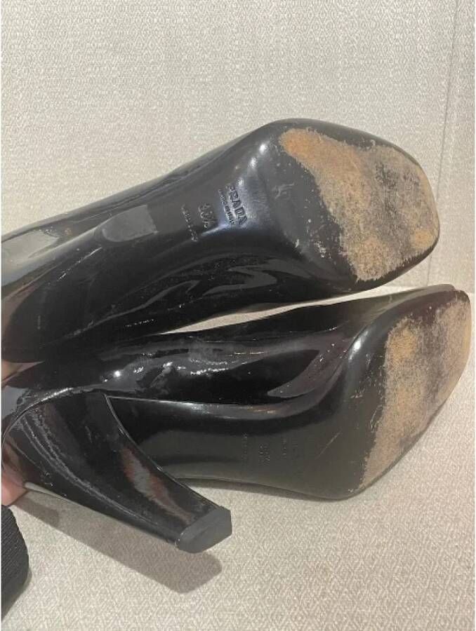 Prada Vintage Pre-owned Leather heels Gray Dames