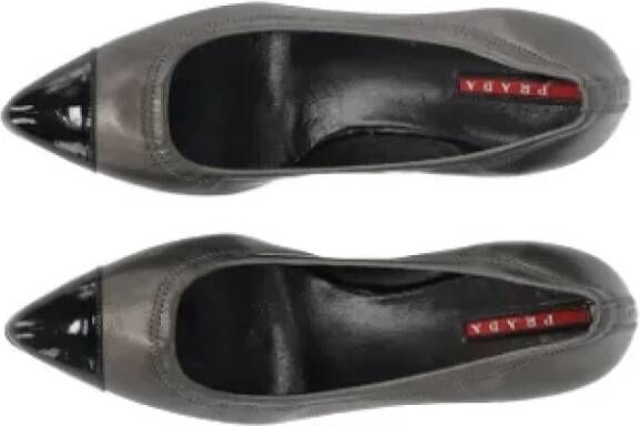 Prada Vintage Pre-owned Leather heels Gray Dames