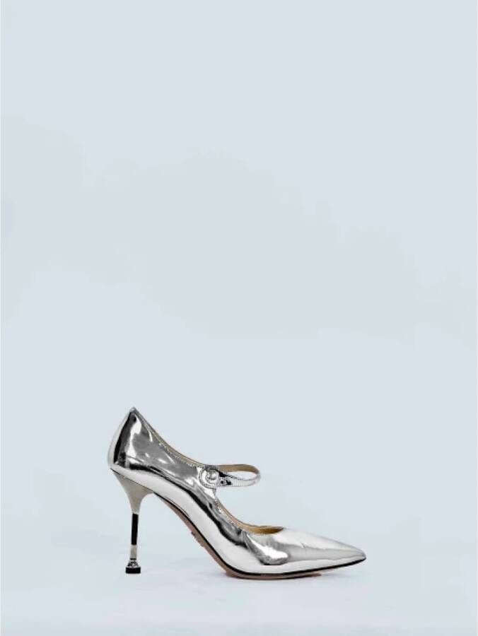 Prada Vintage Pre-owned Leather heels Gray Dames