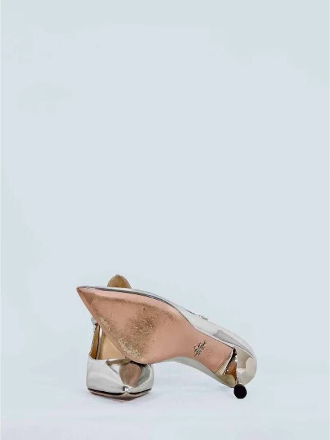 Prada Vintage Pre-owned Leather heels Gray Dames