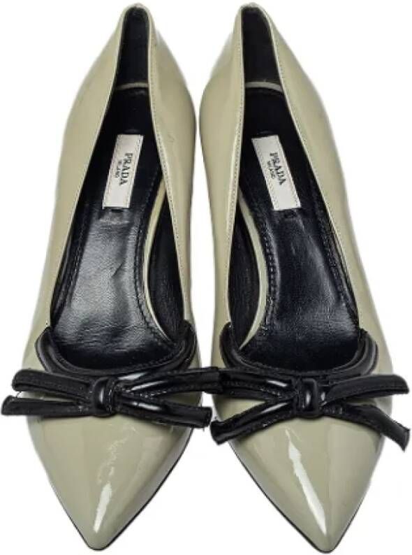 Prada Vintage Pre-owned Leather heels Green Dames