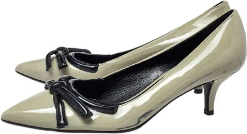 Prada Vintage Pre-owned Leather heels Green Dames