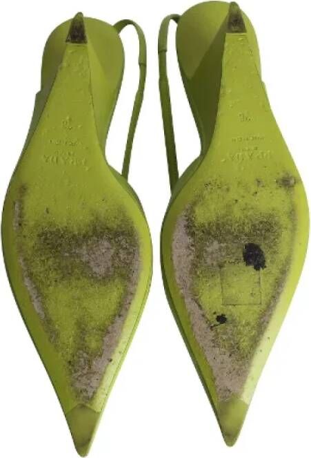 Prada Vintage Pre-owned Leather heels Green Dames