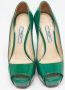 Prada Vintage Pre-owned Leather heels Green Dames - Thumbnail 3