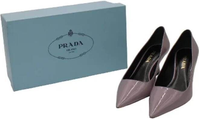 Prada Vintage Pre-owned Leather heels Purple Dames