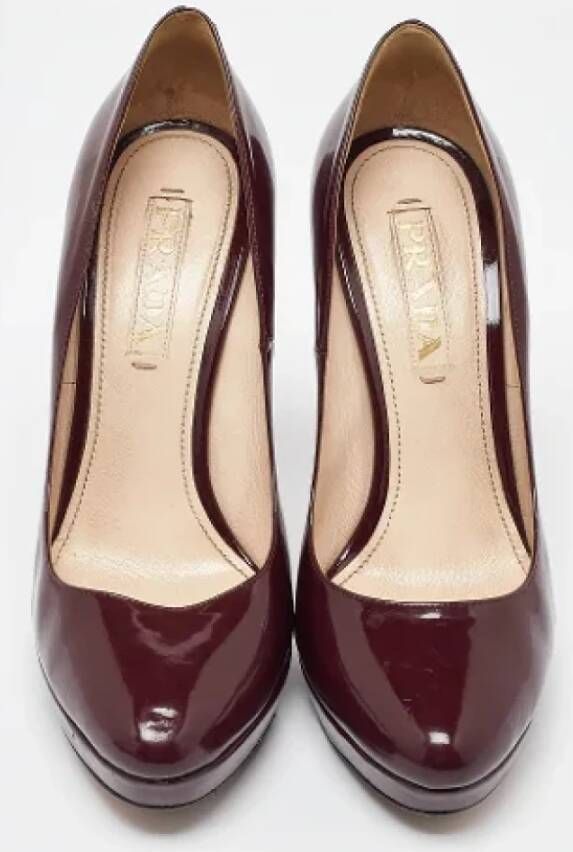 Prada Vintage Pre-owned Leather heels Red Dames