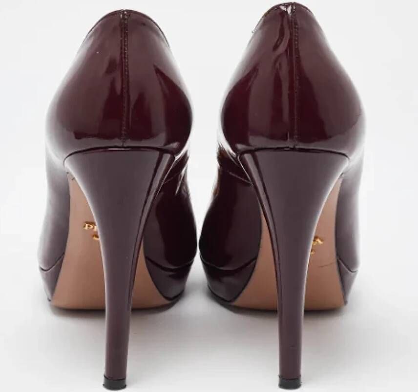 Prada Vintage Pre-owned Leather heels Red Dames