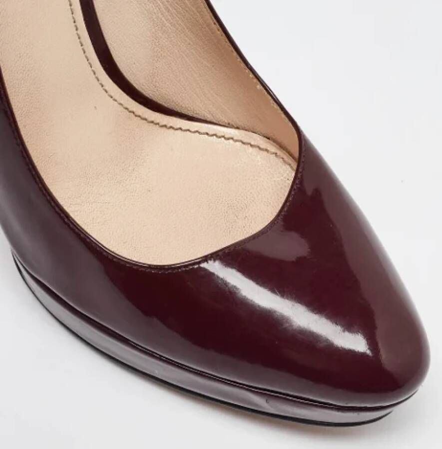 Prada Vintage Pre-owned Leather heels Red Dames