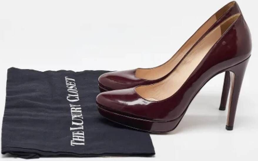 Prada Vintage Pre-owned Leather heels Red Dames