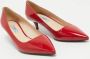 Prada Vintage Pre-owned Leather heels Red Dames - Thumbnail 4