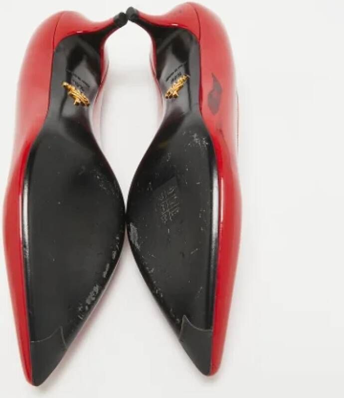 Prada Vintage Pre-owned Leather heels Red Dames