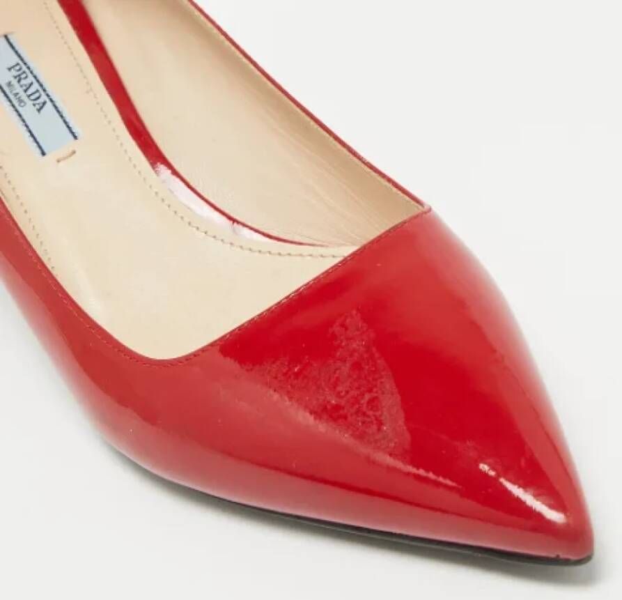 Prada Vintage Pre-owned Leather heels Red Dames