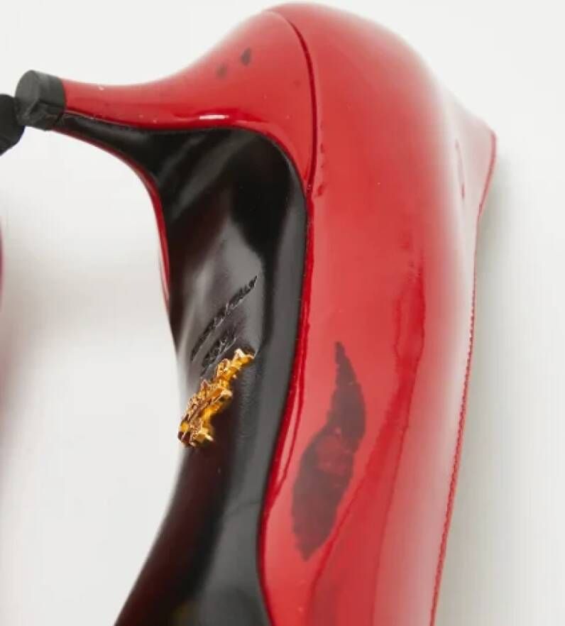 Prada Vintage Pre-owned Leather heels Red Dames