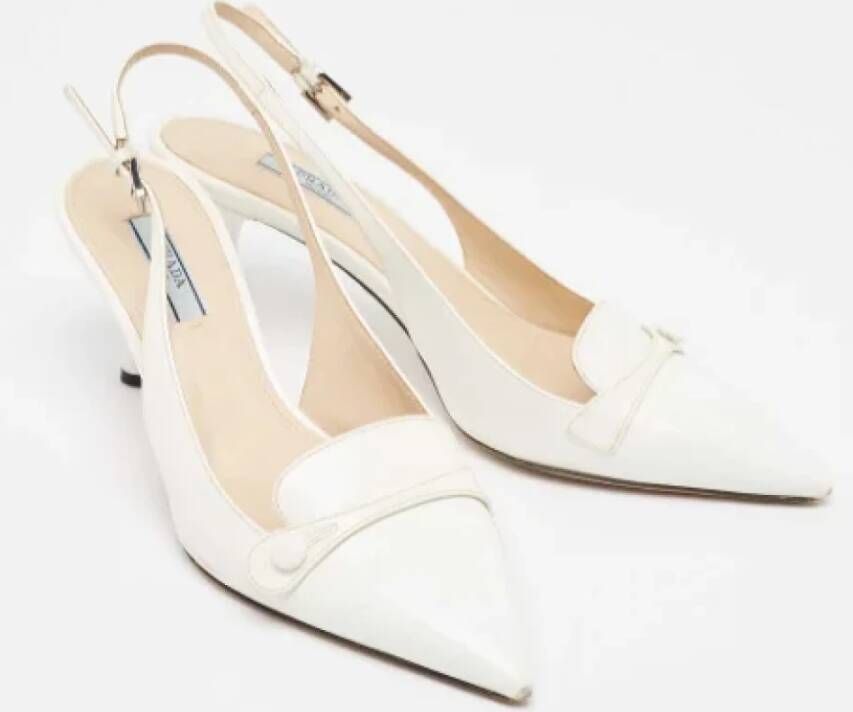 Prada Vintage Pre-owned Leather heels White Dames