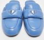 Prada Vintage Pre-owned Leather mules Blue Dames - Thumbnail 3