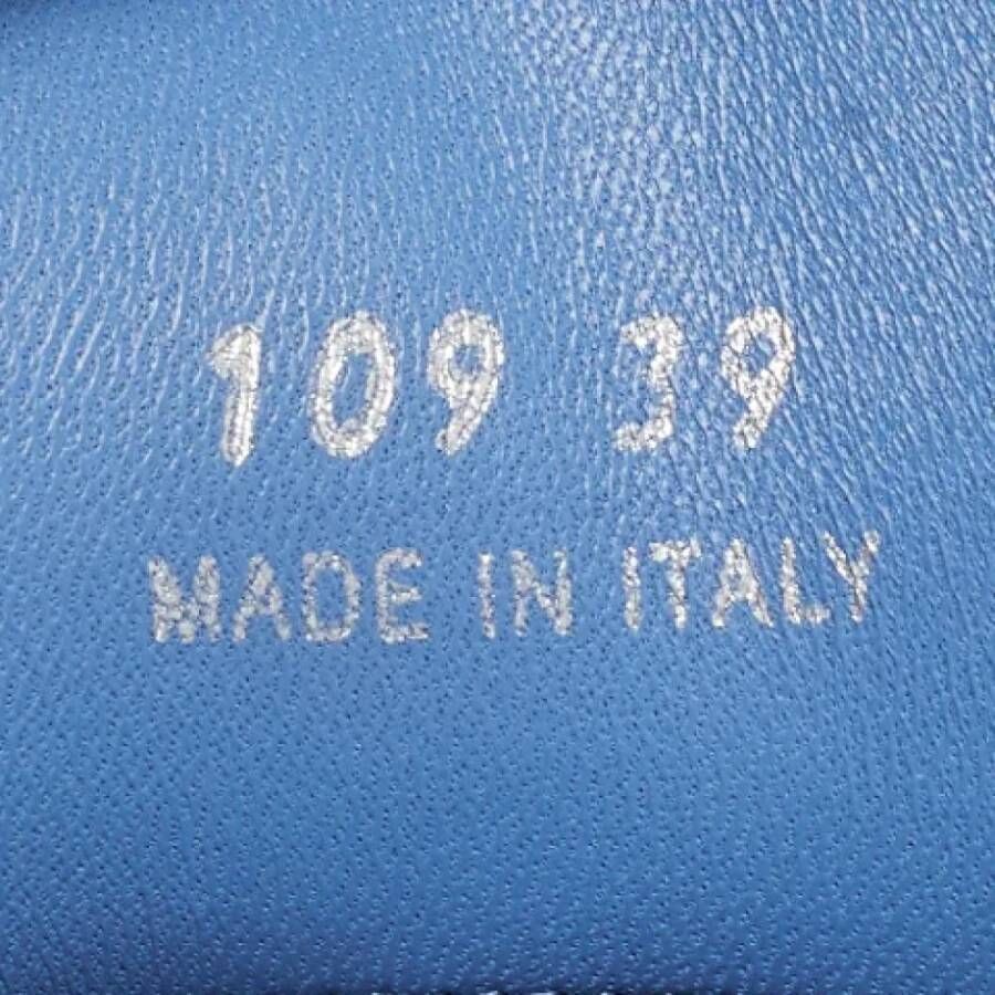 Prada Vintage Pre-owned Leather mules Blue Dames