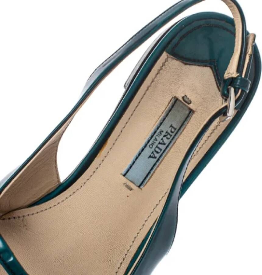 Prada Vintage Pre-owned Leather mules Green Dames