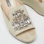 Prada Vintage Pre-owned Leather sandals Beige Dames - Thumbnail 8