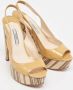 Prada Vintage Pre-owned Leather sandals Beige Dames - Thumbnail 4