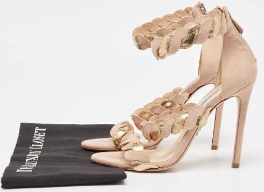 Prada Vintage Pre-owned Leather sandals Beige Dames