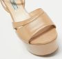 Prada Vintage Pre-owned Leather sandals Beige Dames - Thumbnail 7
