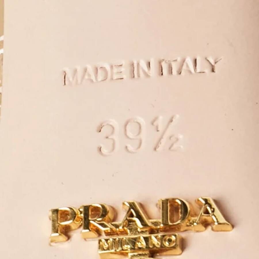 Prada Vintage Pre-owned Leather sandals Beige Dames