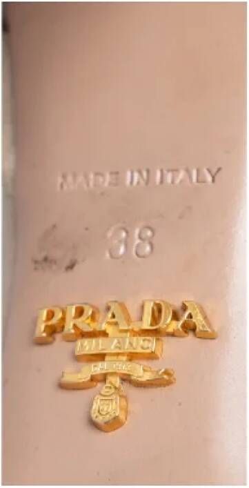 Prada Vintage Pre-owned Leather sandals Beige Dames