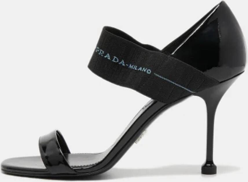 Prada Vintage Pre-owned Leather sandals Black Dames