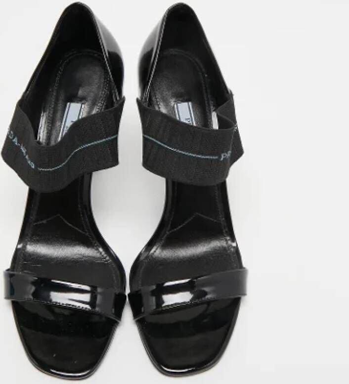 Prada Vintage Pre-owned Leather sandals Black Dames