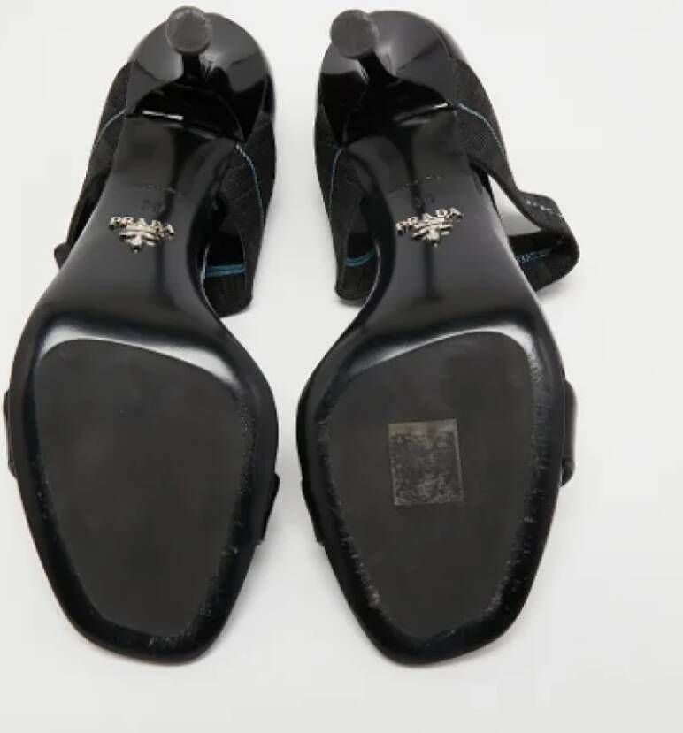 Prada Vintage Pre-owned Leather sandals Black Dames