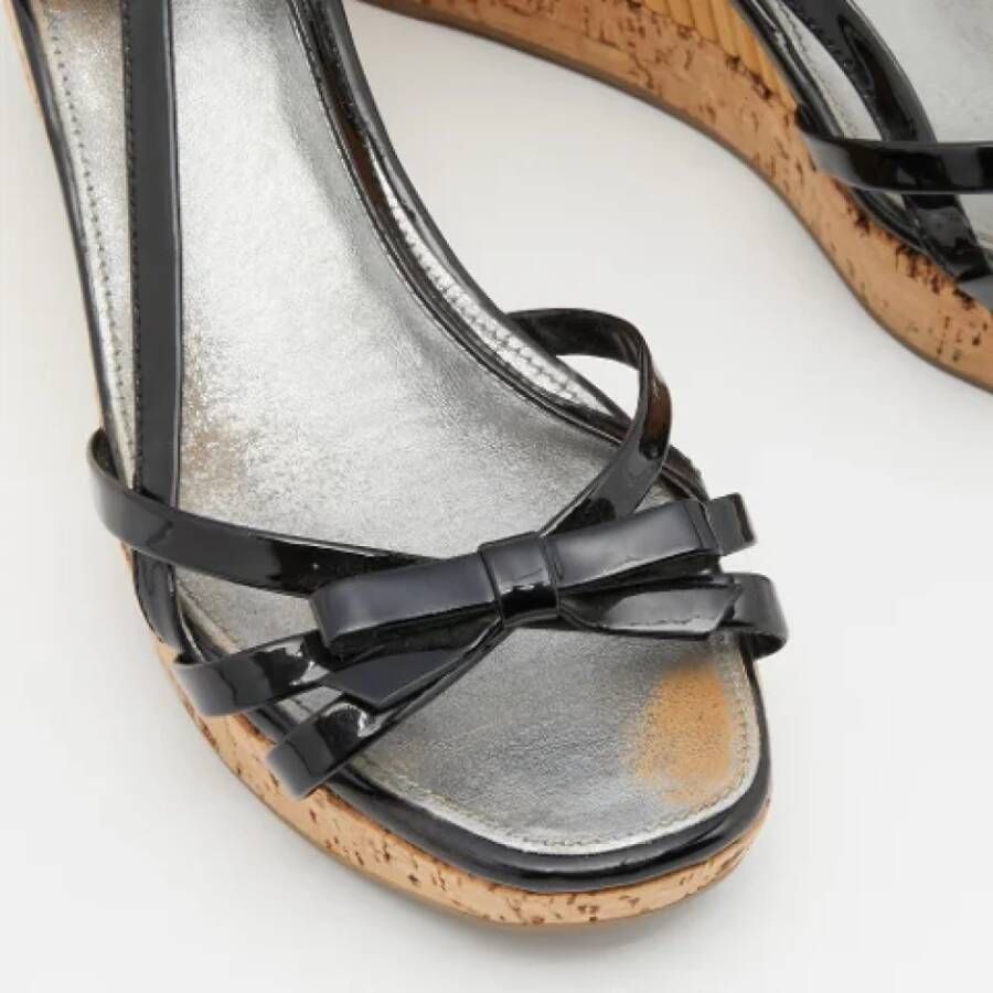 Prada Vintage Pre-owned Leather sandals Black Dames