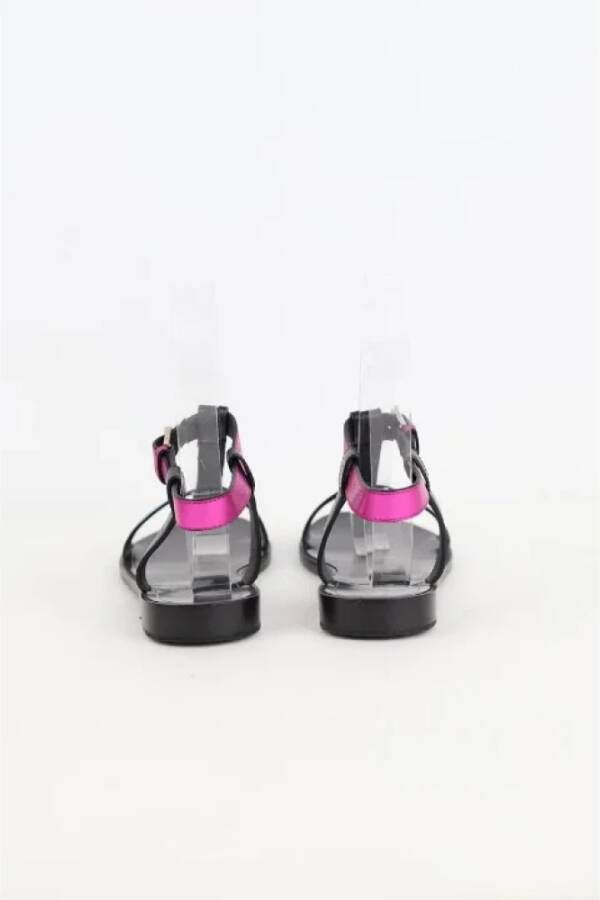 Prada Vintage Pre-owned Leather sandals Black Dames