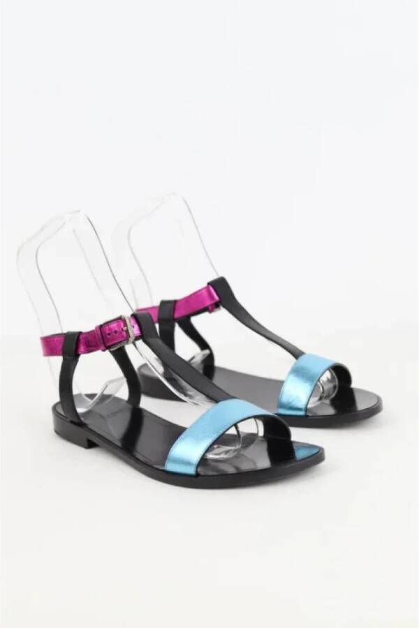 Prada Vintage Pre-owned Leather sandals Black Dames