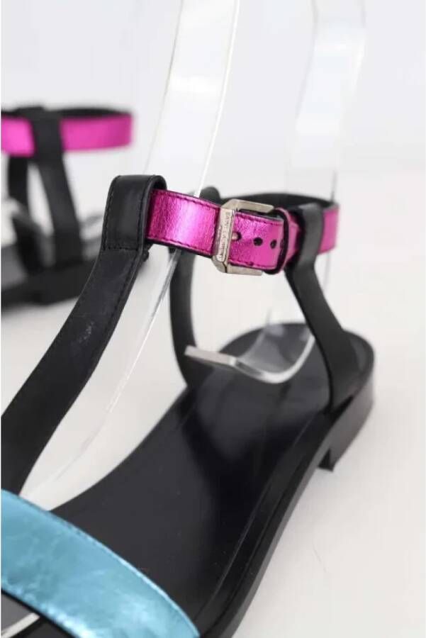 Prada Vintage Pre-owned Leather sandals Black Dames