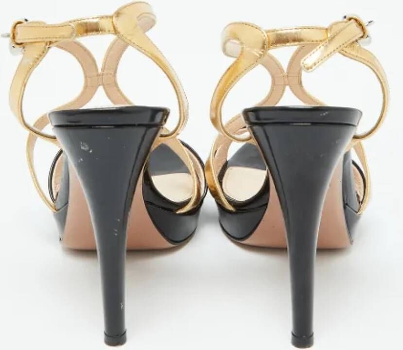 Prada Vintage Pre-owned Leather sandals Black Dames
