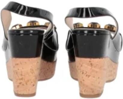 Prada Vintage Pre-owned Leather sandals Black Dames