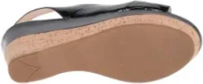 Prada Vintage Pre-owned Leather sandals Black Dames