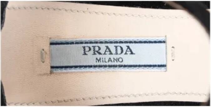 Prada Vintage Pre-owned Leather sandals Black Dames