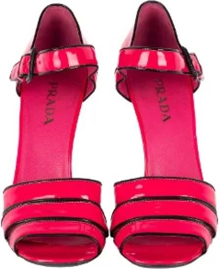 Prada Vintage Pre-owned Leather sandals Black Dames