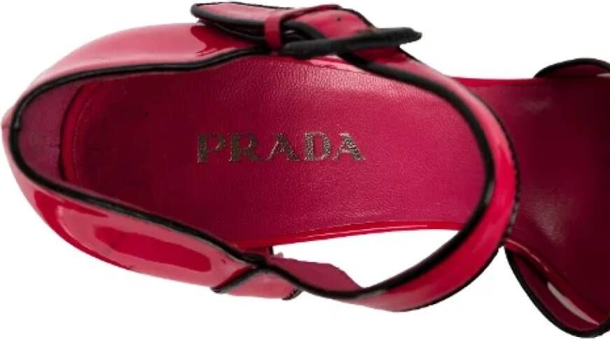 Prada Vintage Pre-owned Leather sandals Black Dames