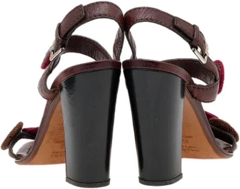 Prada Vintage Pre-owned Leather sandals Brown Dames