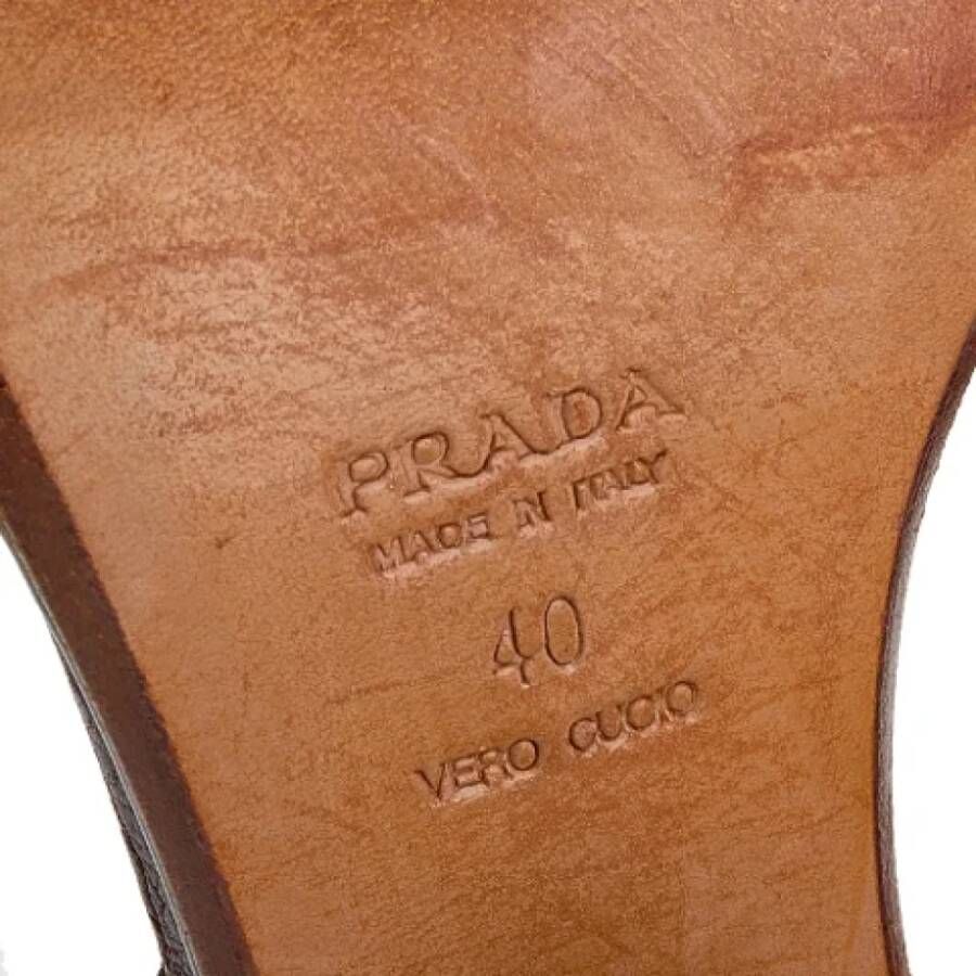 Prada Vintage Pre-owned Leather sandals Brown Dames