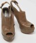 Prada Vintage Pre-owned Leather sandals Brown Dames - Thumbnail 4