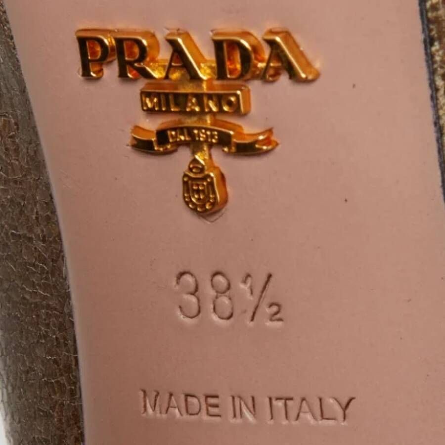 Prada Vintage Pre-owned Leather sandals Brown Dames